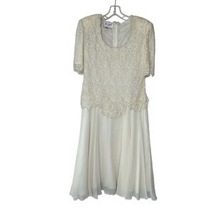 Brilliante by JA Vintage MP Beaded Evening Wedding Floral Dress Gown